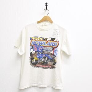 Vintage Signed Todd Rowland Motorsports Sprint Car T Shirt Medium